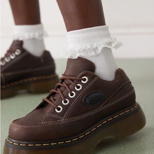 NWT BUZZ Dr. Martens Sz 6 Women's Brown Platform Lace-Up Sneakers